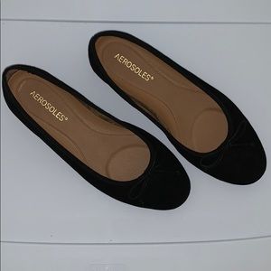 Black Suede Aerosoles Ballet Flat